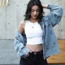 Spring Summer Vest Woman Dew Navel Day Ensemble Seamless Movement Fitness Yoga No Steel Ring Chest Cushion Outside Wearing Underwear bottom bra