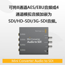 Mini Converter Audio to SDI 8-channel AES EBU audio or 4-channel analog audio
