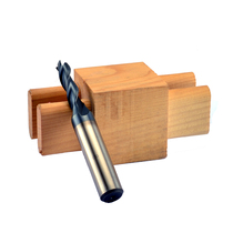 NIIYD woodworking three-edge spiral milling cutter over center end milling hard coating vertical milling solid wood trimming edge clear corner flat bottom