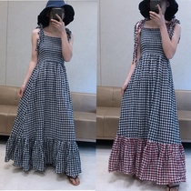 Italy liu ~~ go to the seaside for holiday comfortable cotton dress big skirt long dress