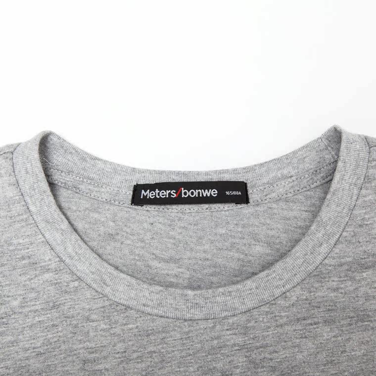 2015夏新款美特斯邦威男字母印花圆领短袖T恤