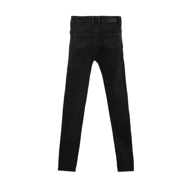 美特斯邦威2015秋装新款女分割设计超级紧身牛仔长裤吊牌价239