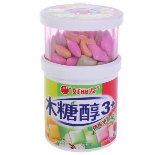 实体店 冲冠好丽友木糖醇3无糖口香糖水果 花香味101g粒粒出包邮