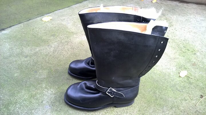 库存正品3516工厂80年代生产59冬季飞行靴 全鞋 头层牛皮中筒