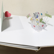 Three-dimensional book picture book production diy material package Flip book Hole book Homemade picture book Handmade book binding