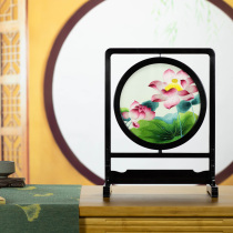 Su embroidery hand-embroidered double-sided embroidery into square ornaments ornaments souvenirs Chinese style gifts