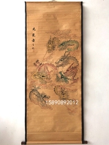 Antique painting celebrity calligraphy and painting Chinese painting flower and bird living room decoration painting scroll painting Zhongtang painting