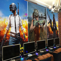 Custom full shading waterproof Internet cafe advertising LOGO Battle royale e-sports Internet cafe roller blinds eat chicken games online curtains