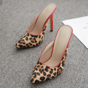 Spicy Sexy Leopard-print Baotou Slipper Sandals  