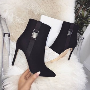 European and American women’s boots pointed toe high heel autumn and winter women’s shoes