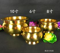 Buddha Hall Buddha Solid Copper Incense Burner Insert Full Copper Glossy Literal-Free Incense Burner Sandalwood Incense Burner 6 8 10 Inch