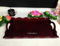 For the Sacred Incense Burner with Withdrawal Genuine Incense Burner Tray Fragrant Powder Flushed Solid Wood Red Wood Color Large Tray Home Temple Buddha Hall