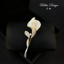 High-end exquisite tulip brooch female teacher high-end suit accessories pin fixed clothes corsage 3168