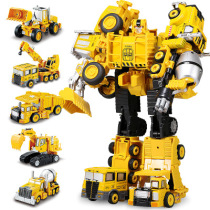 Childrens toy Alloy robot deformation engineering car Hercules King Kong combination model boy Autobot gift