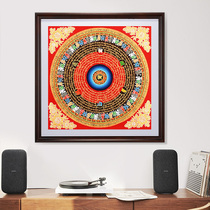 Hand-painted Tangka Handick Painting Nepalese Mineral Pigment Six Words Truth Household Xuanguan Living Room Decoration Hangka