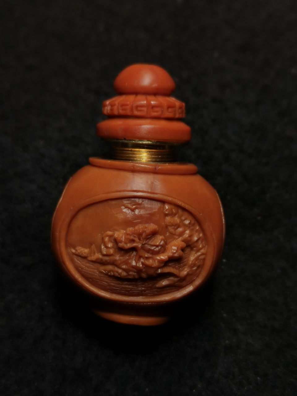 苏工橄榄核雕手工艺品创新风景 山水宝瓶单颗把件吊坠四花核新款