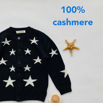 TTcashmere2019 new girl baby cashmere sweatshirt full of stars and round neckline sweater