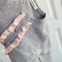 New girl baby round collar grey cashmere lace cardiff