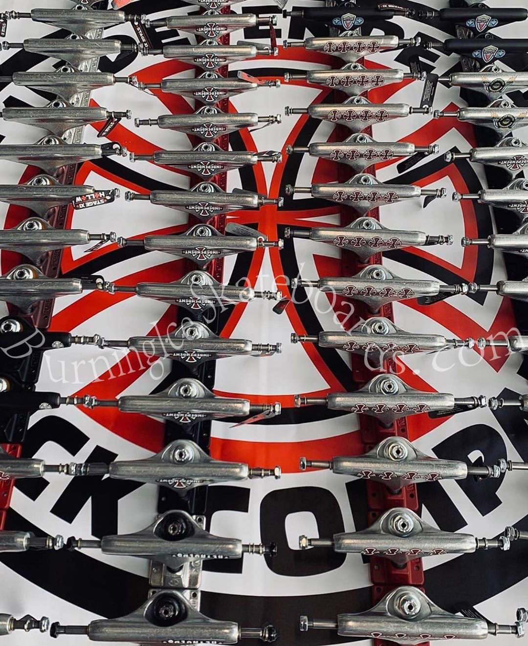 燃烧冰美国进口independent滑板双翘支架桥王中双空原银彩钛因地