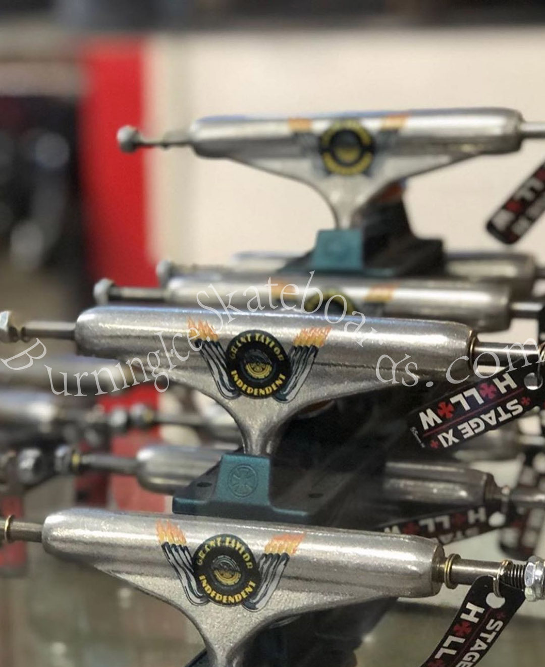 燃烧冰美国进口independent滑板双翘支架桥王中双空原银彩钛因地