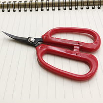 Small curved scissors industrial shoe trimming edge curved head scissors rubber silicone sole leather bag bending mouth trimming sharp edge