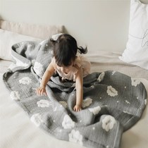 Aika love home Korea 3 layer pure cotton baby blanket multi use leisure knee blanket baby soft quilt