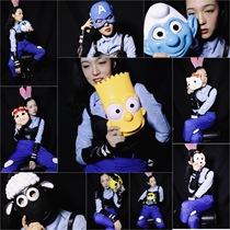 Cartoon Tang Dynasty makeup face Childrens Day song King Prajna Jin curator swallowtail butterfly performance masked Halloween mask