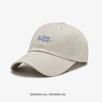 New display face small cap Lean Baseball Cap Woman Summer Duck Tongue Hat Male Shading Letter 100 Hitch Sun Hat Embroidery Spring Autumn