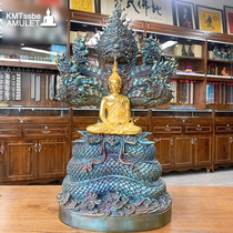 Wakan Buddha Temple 2561 seven dragon Buddha gilded big model to make 9