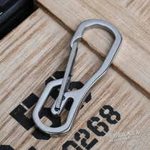 Stainless steel two-stage fast-hanging key outdoor travel adhesive hook elastic backpack buckle mountaineering buckle EDC equipment