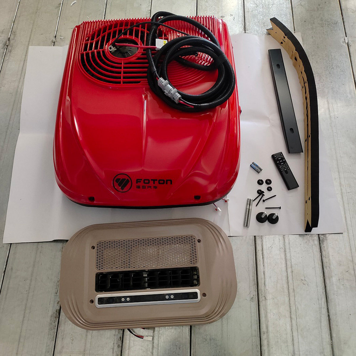 福田配套轻卡专用顶置空调一体机货车天窗顶式电动空调12v 24v