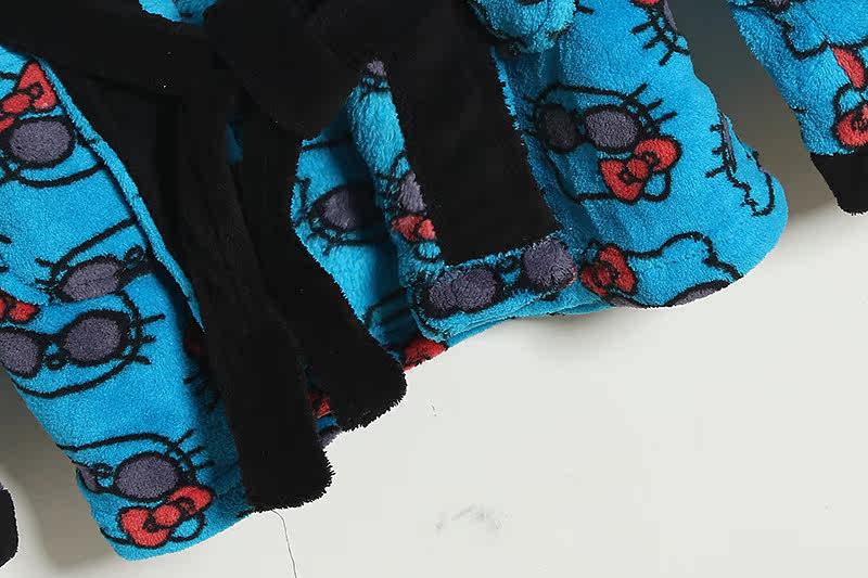 Бархатная накидка, демисезонное термобелье, пижама, комплект, эластичная талия 