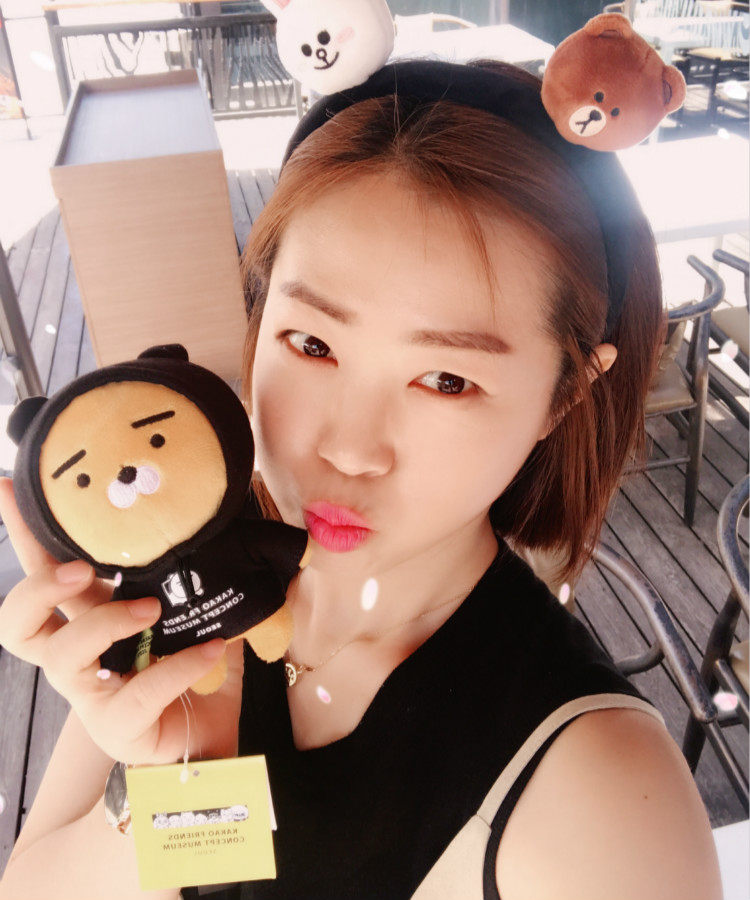 韩国kakao friends卡考ryan创意金南俊蓝帽毛绒公仔15cm迷你娃娃