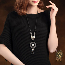 Loulan Inn Tianzhu Shell Decoration Vintage Wool Chain Long Joker Pendant Accessories Ethnic Style Necklace Women