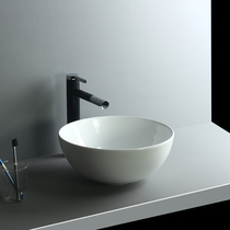 Nordic simple table basin small size 35cm wide household round wash basin Small household ceramic square wash basin