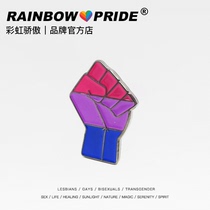 RainbowPride intersex fist badge Couple accessories Brooch Personality original design pin Japanese decoration