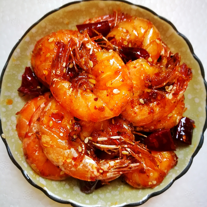 海鲜私房菜现做香辣虾麻辣大虾四川美食口味