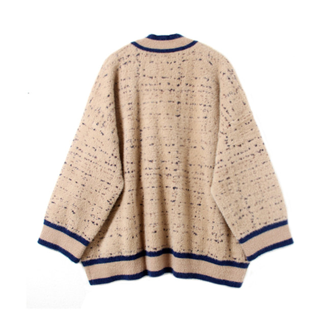 MMCstudio ອິນເຕີເນັດສະເຫຼີມສະຫຼອງ sweater knitted cardigan jacket ແບບເກົາຫຼີ chic mink velvet ວ່າງ versatile lazy