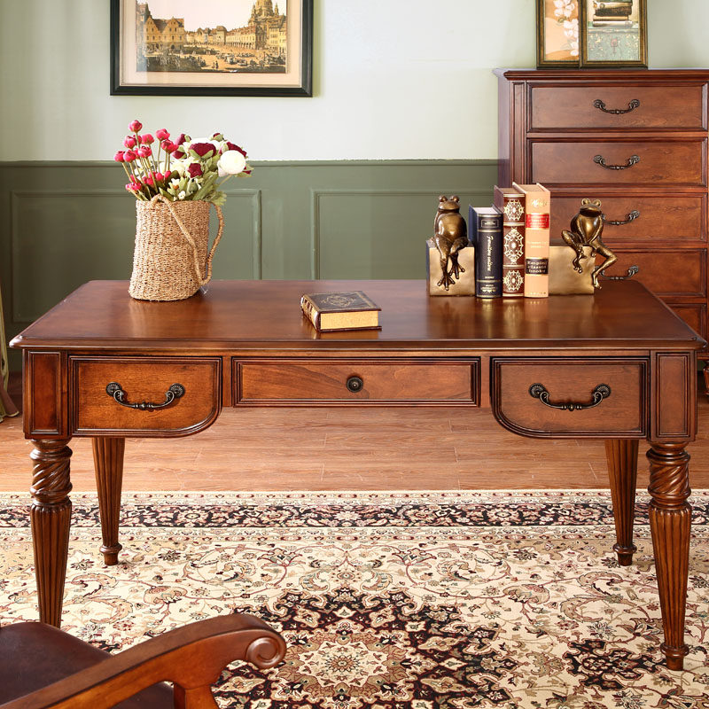 美式乡村复古书桌