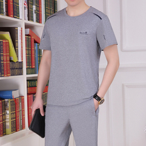 361 cotton middle-aged and elderly sports suit men summer Jordano short sleeve trousers casual sportswear father summer