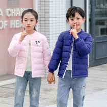 Boy autumn winter clothing cotton clothes jacket new children Baby warm down cotton clothes little girl light slim fit cotton padded jacket