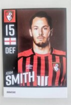 Adam Smith Official White Card of Bournemouth England