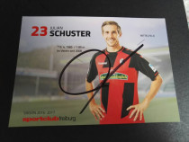 Schuster Germany Freiburg official autograph card