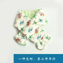 Childrens scarf autumn and winter baby scarf men and women baby scarf cotton knitted cloth cartoon scarf plus cotton thickening
