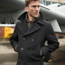 American origin COCKPIT classic navy double breasted 85%wool coat peacoat autumn and winter hot sale