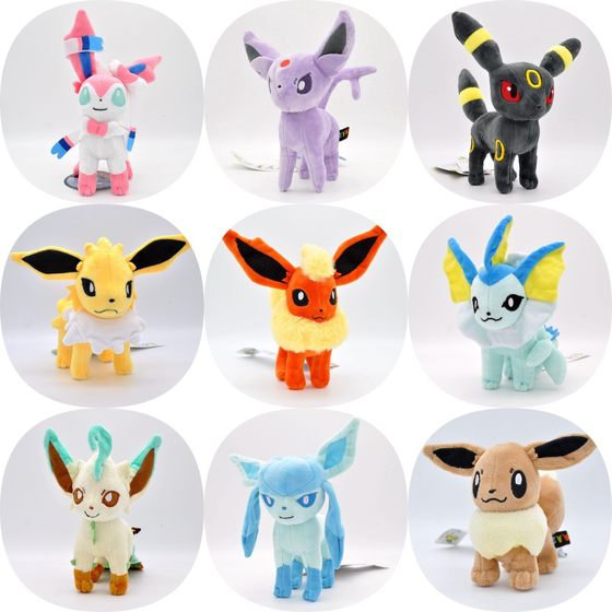 20cm small 10 models standing posture Ibrahimovic Ibe Sun and Moon Thunder Narcissus Fire Grass Ice Color Plush Doll 20cm small 10 models standing posture Ibrahimovic Ibe Sun and Moon Thunder Narcissus Fire Grass Ice Color Plush Doll