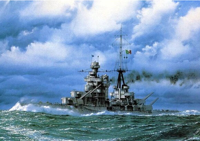 小号手拼装军事模型 舰船模型 1/350 意大利重巡洋舰波拉号 86502