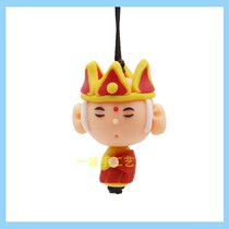 Jinzhou Cargo Source Soft Pottery Mobile Phone Chain Pure Handmade Pinch Color Pottery Ornament Big pendant Jinzhou Soft pottery factory Tang monk