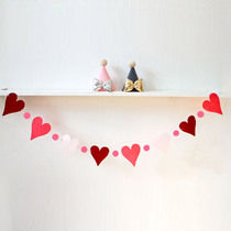 Heart-shaped Colourful Flag Party Dress Love Color Flag Net Red Bedroom Arrangement Ins Teenage Girl Hearts Room Chic Little Things