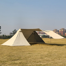 Sanfeng outdoor super large space exquisite camping tent double tent multi person camping double barbecue canopy Blue Mountain